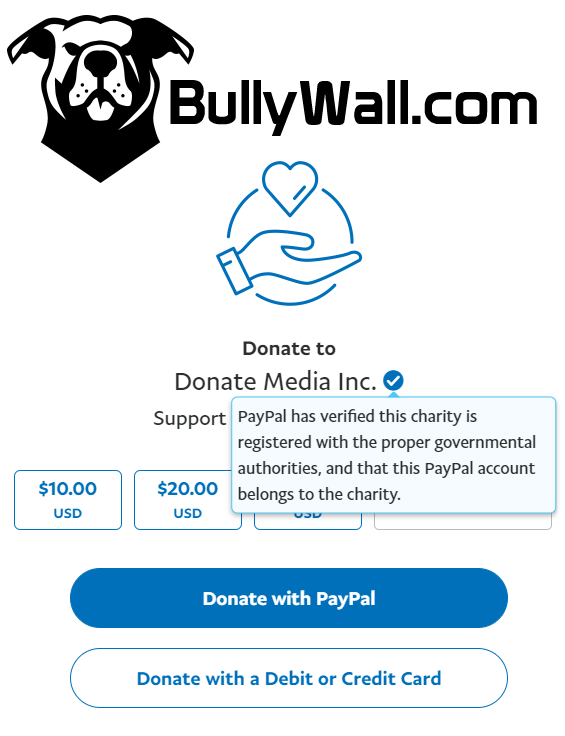 Donate Media PayPal verified Charity